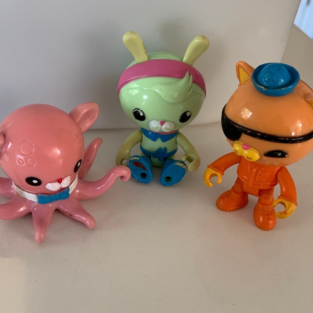 Octonauts lot set of 3 Colorful Animal Figurine Set